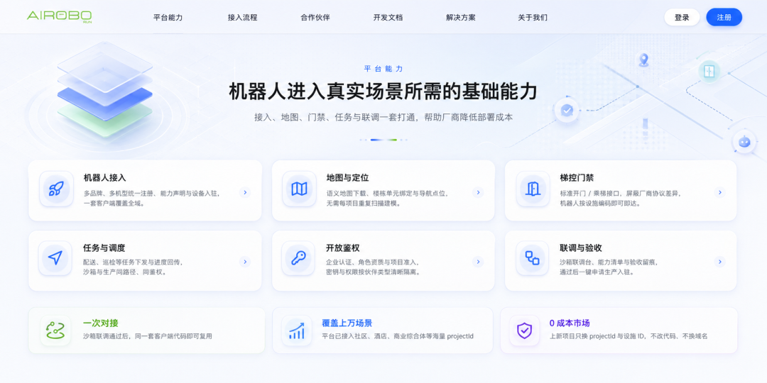 从技术对接到平台接入：AIROBO形成机器人厂商自助接入全流程，多家厂商已实现自助对接